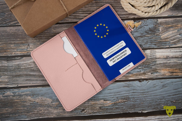 EU pet passport cover BABY PINK