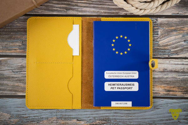 EU pet passport cover YELLOW