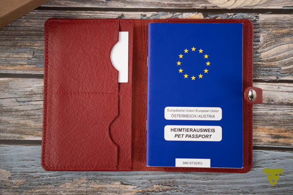 EU pet passport cover CHERRY RED