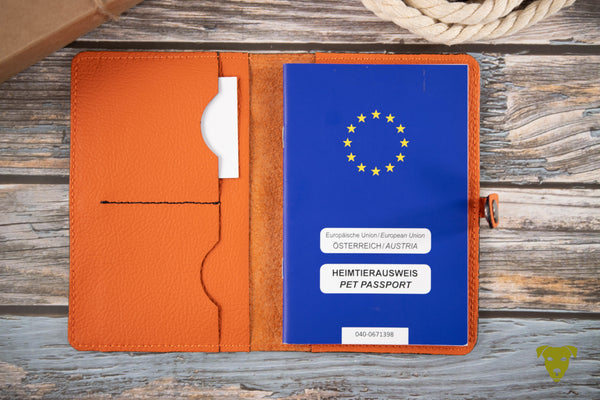 EU pet passport cover ORANGE