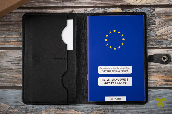 EU pet passport cover BLACK UNLINED