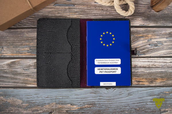 EU pet passport cover LIZARD