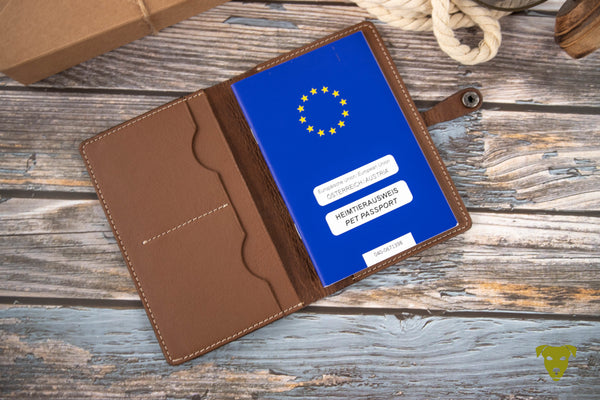EU pet passport cover HAZELNUT