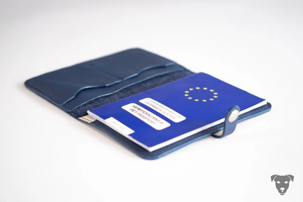 Impfpasshülle, EU-Heimtierausweishülle LEDER & Taschenfilz, NAVY&NAVY