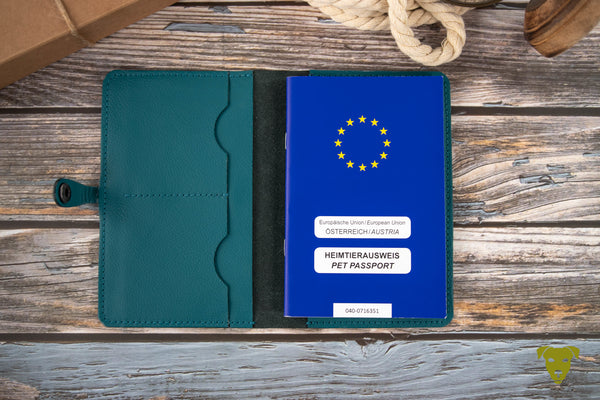EU pet passport cover PETROL