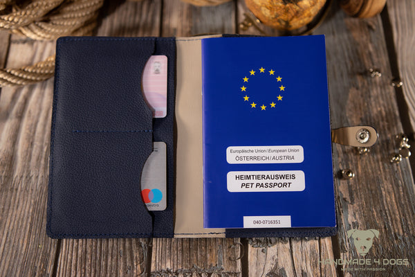 EU pet passport cover Rindsnappy NAVY