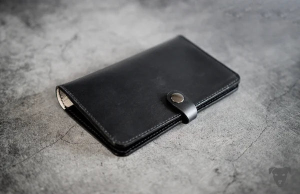 Vaccination passport cover, EU pet passport cover BLACK+OFF-WHITE