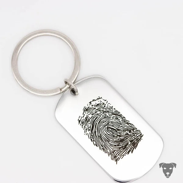 handmade-4-dogs, laser gravierter Schlüsselanhänger, Schmuck mit graviertem Pfotenabdruck, graviertem Nasenabdruck vom Hund, graviertem Baby Fußabdruck, gravierter Fingerabdruck