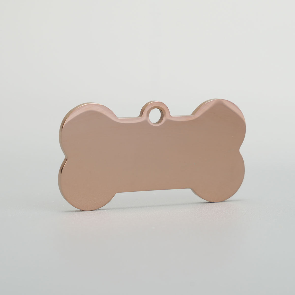 Hundemarke Knochen Edelstahl Rosegold ohne Gravur