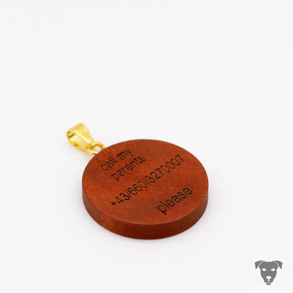 Dog tag "Wood meets stainless steel"