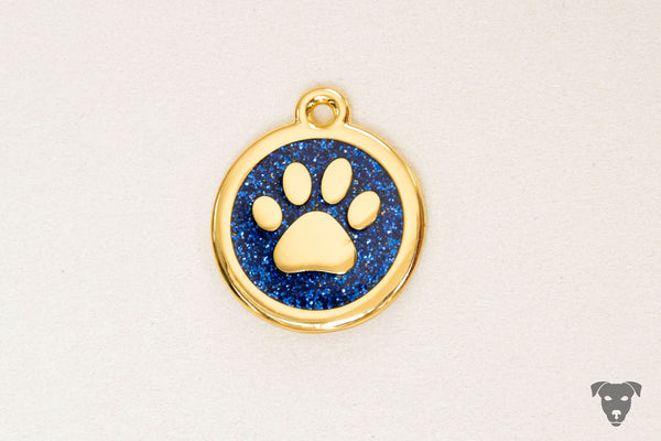 Hundemarke rund, GOLDENE PFOTE