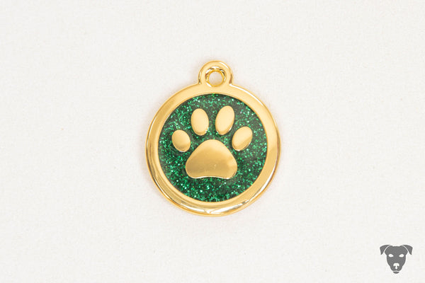 Hundemarke rund, GOLDENE PFOTE
