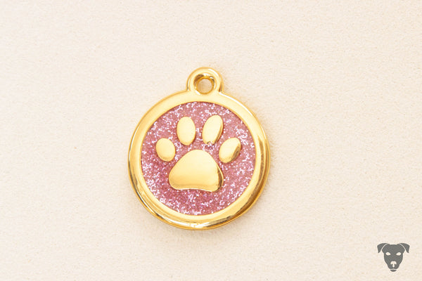 Hundemarke rund, GOLDENE PFOTE