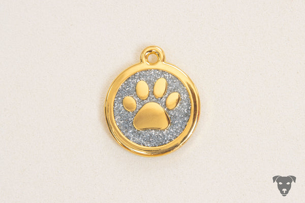 Hundemarke rund, GOLDENE PFOTE