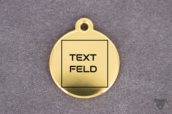 Hundemarke rund, GOLDENE PFOTE