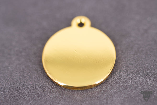 Hundemarke rund, GOLDENE PFOTE