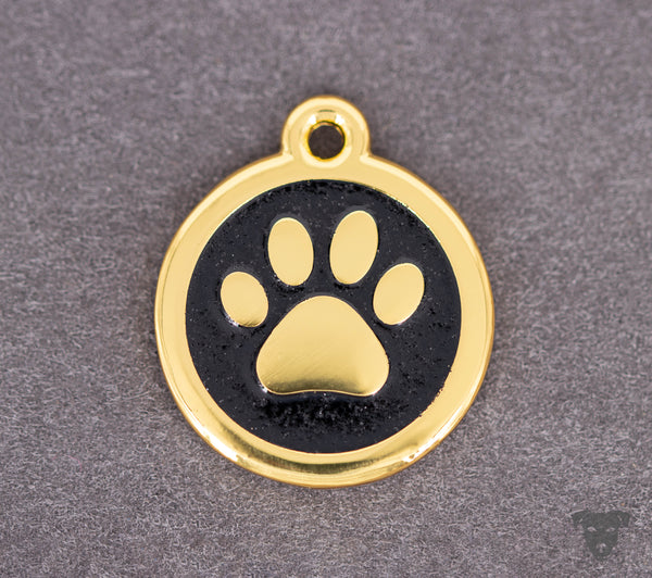 Hundemarke rund, GOLDENE PFOTE