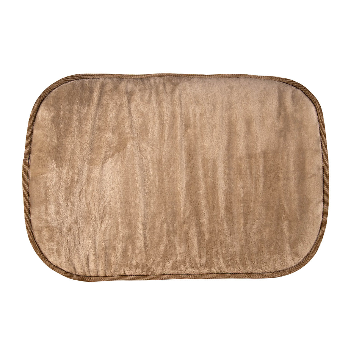 Dog Bed To Go LIGHT Hundereisebett mit beiger Microfaser-Liegefläche, 4 cm Polsterung und schwarz-beiger Einfassung von handmade4dogs.