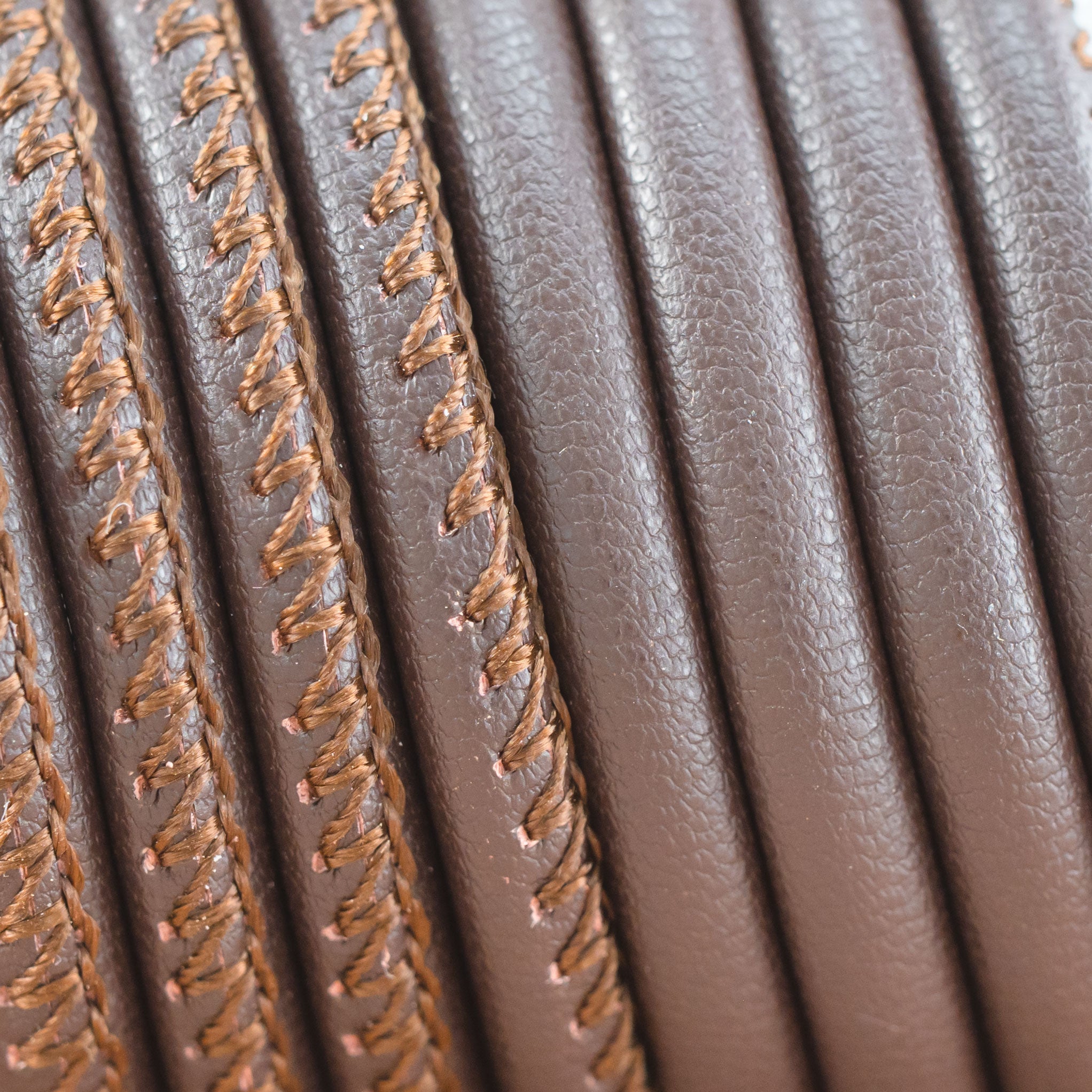 makro ansicht lammnappa schmuckkordel braun