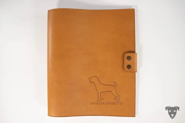 Full leather ring binder A4