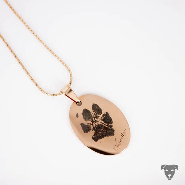 Paw print pendant OVAL
