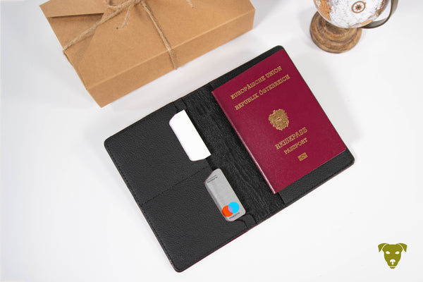 PASSPORT COVER CROCO - RED