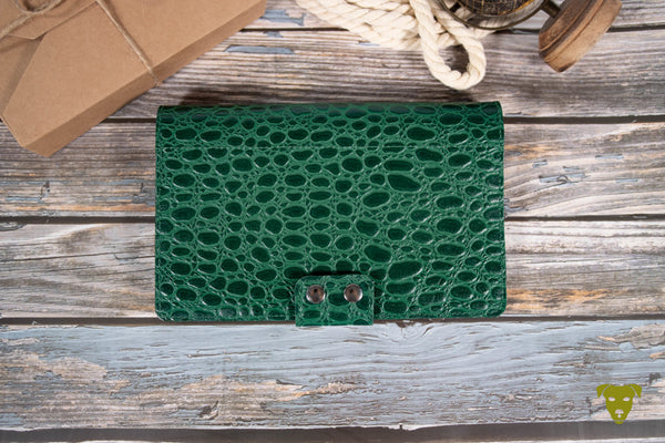 Travel Wallet CROCO GREEN