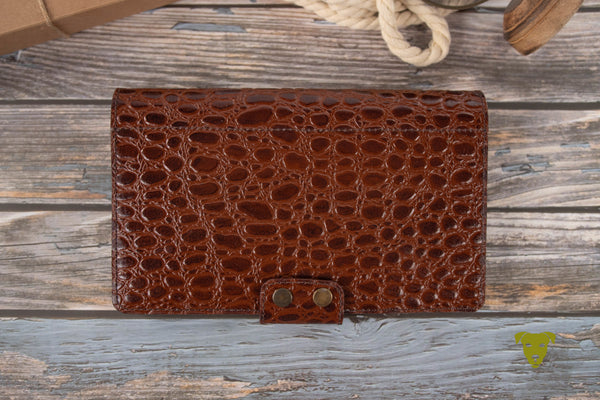 Travel Wallet KROKO WHISKEY