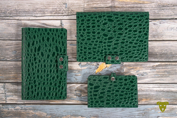 Travel Wallet CROCO GREEN